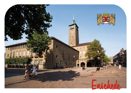 ansichtkaart Enschede, Gemeentehuis