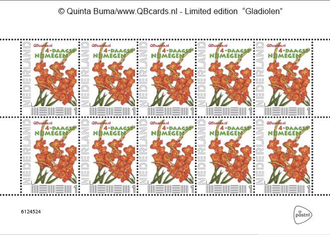 gladiolen tnt persoonlijke postzegel