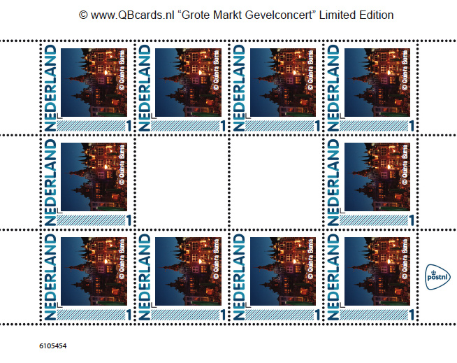 persoonlijke postzegel gevelconcert grote markt