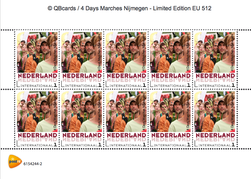 persoonlijke postzegel 4daagse internationaal