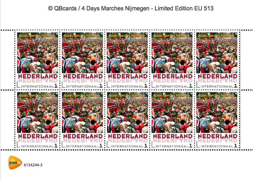 persoonlijke postzegel 4daagse internationaal